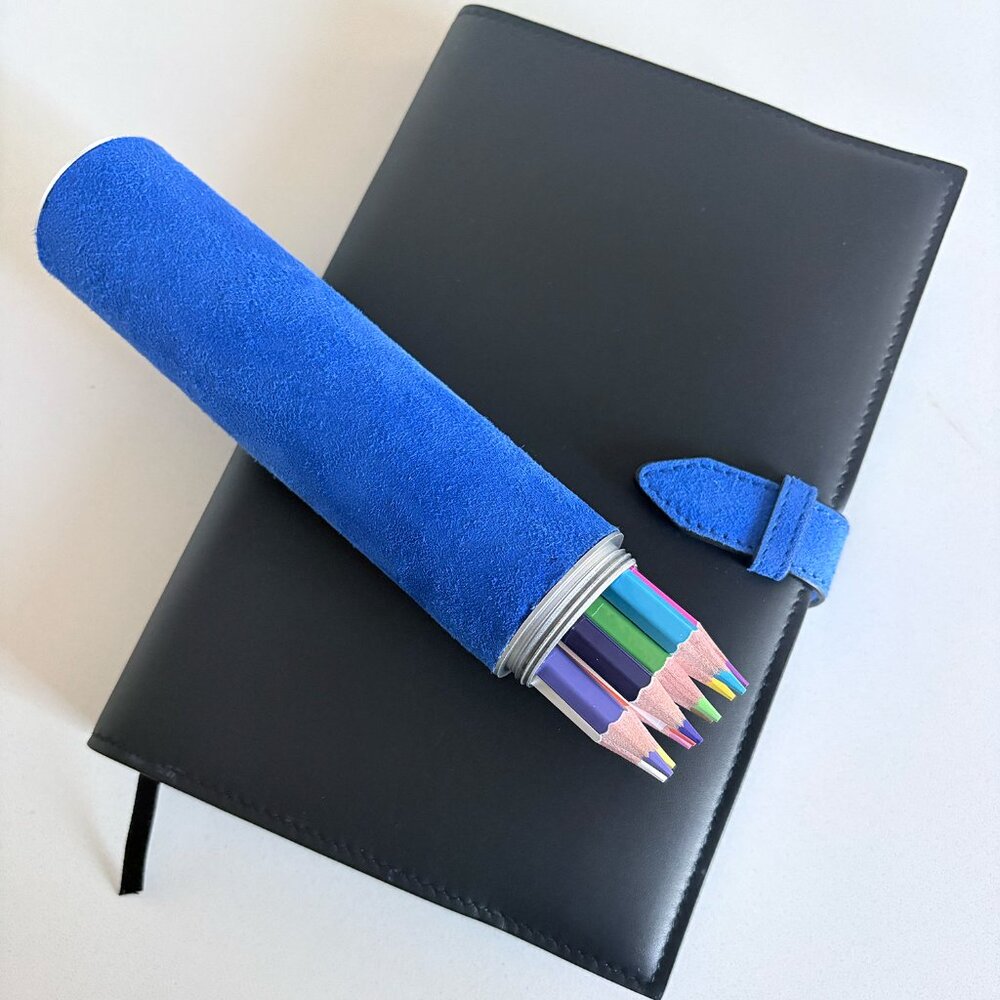 Richard Mille Journal & 12 Colored Pencil Set, Luxury in Signature Blue